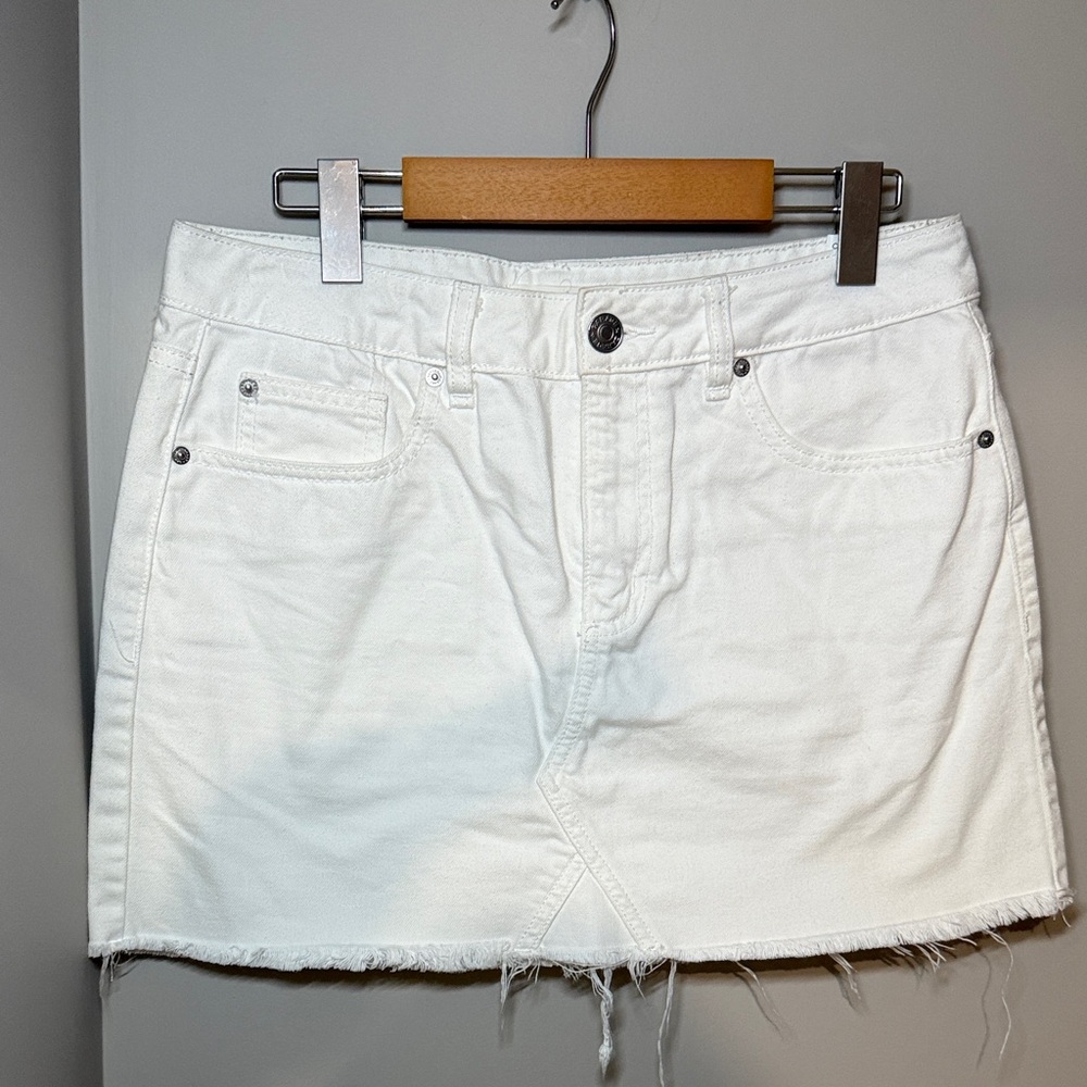 Garage Off-White Denim Skirt